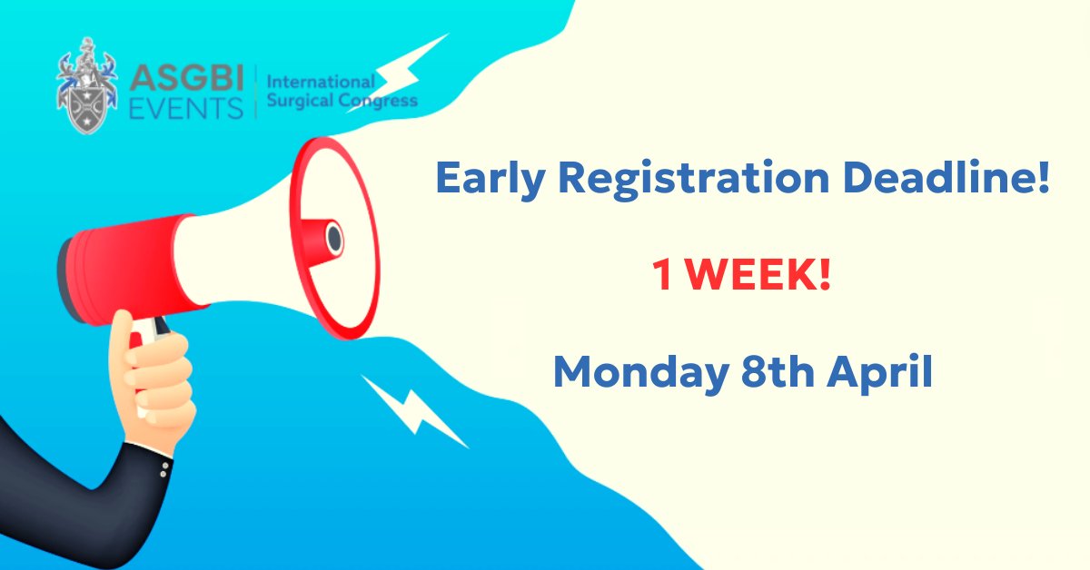 Are you planning on registering for the #ASGBI2024 Congress? Make sure to sign up before 8th April to take advantage of our early registration rates! More info and registration here - buff.ly/4cHzwNu We can't wait to see you all in Belfast! @DimDamask @ASGBI_MA…