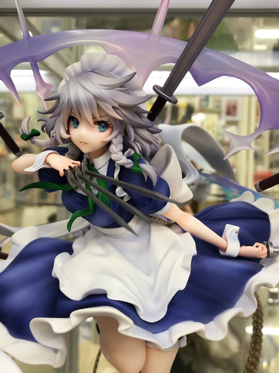 emon_toys's tweet photo. 本日より、あみあみ秋葉原ラジオ会館店さまのショーケースにて「東方Project
」十六夜咲夜 illustration by TEDDYの開発中量産品サンプルを展示しておりマス！
よろしくお願いいたします。 https://t.co/7jxxMxT8Sa