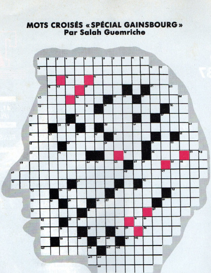 Amigos, aquí les dejamos nuestro gran crucigrama gainsbourguiano para que se entretengan ustedes por todo lo alto en este 96 cumpleaños del muchacho...