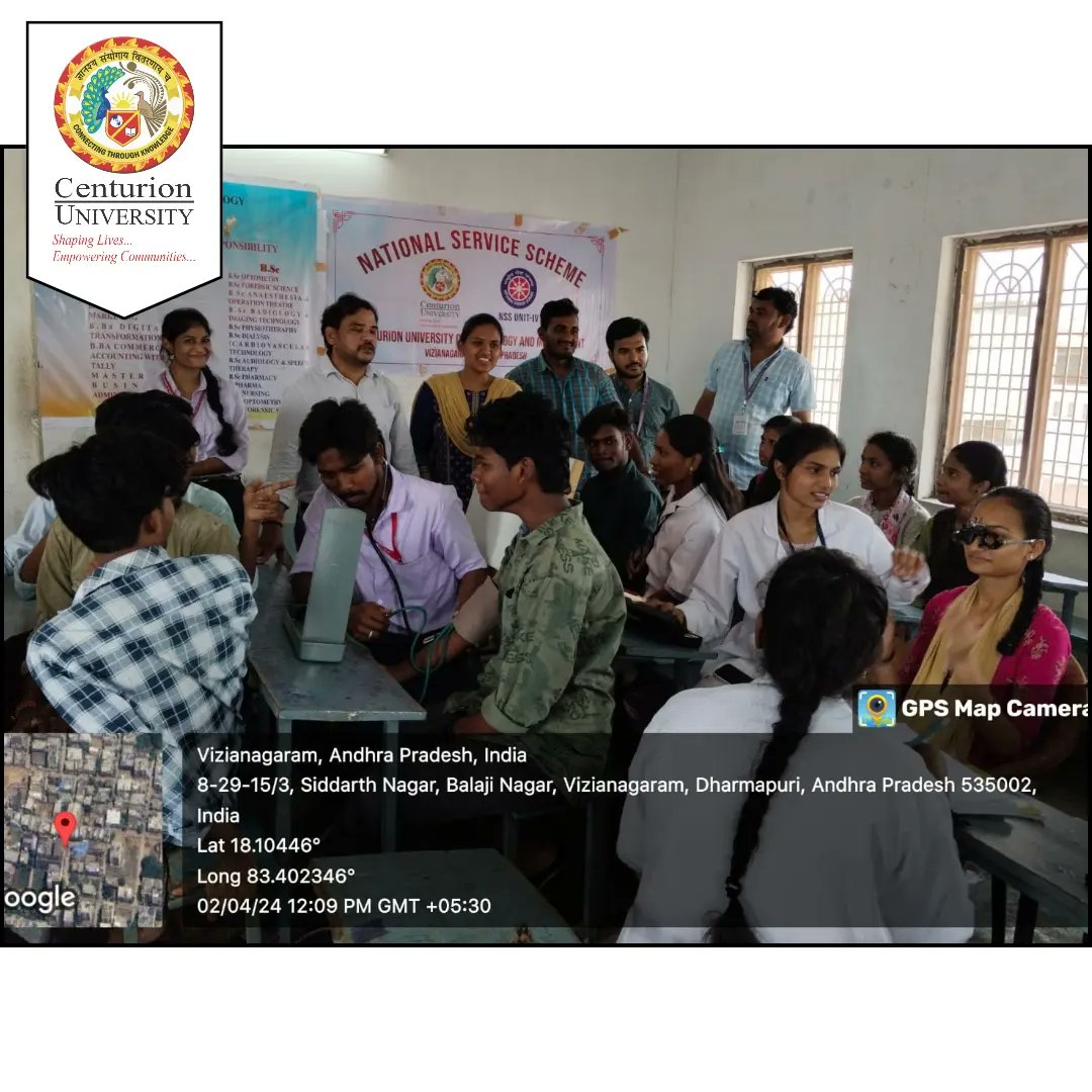 CUTM_AP's tweet image. @CUTM_AP conducted Community Engagement Programme at Sai Gayatri Junior College, Thotta palem, Vizianagaram.
Centurion skill trained students are explaining about Blood Pressure.

#CenturionCARES #skilluniversity #learntheworld #healthsciences