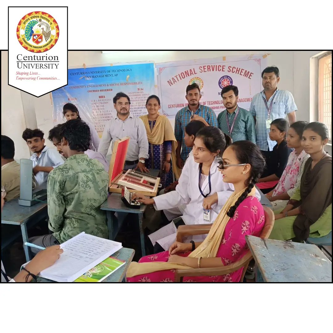 CUTM_AP's tweet image. @CUTM_AP conducted Community Engagement Programme at Sai Gayatri Junior College, Thotta palem, Vizianagaram.
Centurion skill trained students are explaining about Blood Pressure.

#CenturionCARES #skilluniversity #learntheworld #healthsciences