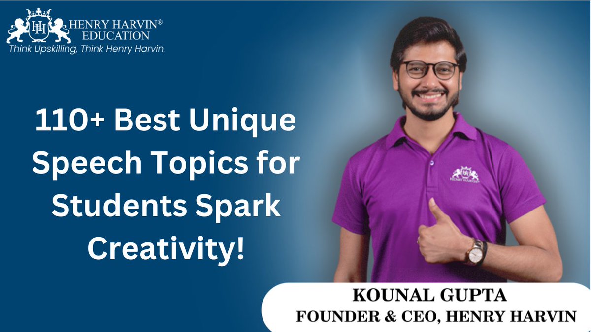 Mayankk77551427's tweet image. 110+ Best Unique Speech Topics for Students Spark Creativity!

Discover Best unique speech topics for students to captivate your audience! From thought-provoking ideas to creative themes, find inspiration to stand out.
henryharvin.com/blog/english-s…
#SpeechTopics #StudentSpeeches