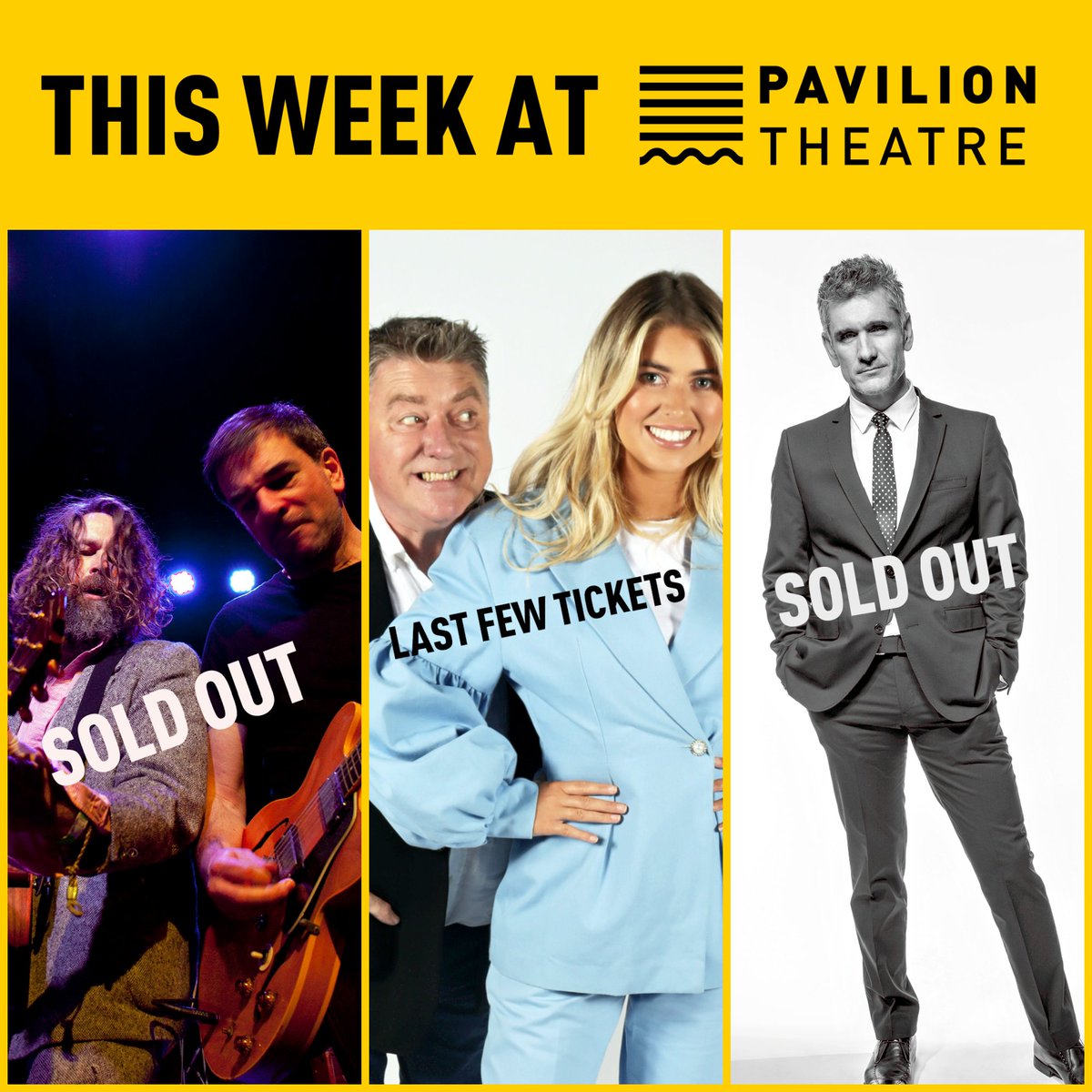📢 This week at Pavilion Theatre: THURS: @hothouseflowers, @headlineagency - SOLD OUT FRI: Hothouse Flowers - SOLD OUT SAT: @Pat_Shortt and @faye_shortt - Last Few Tickets SUN: @curtisstigers, @TEGMJREire - SOLD OUT Tickets are available to purchase at paviliontheatre.ie/events