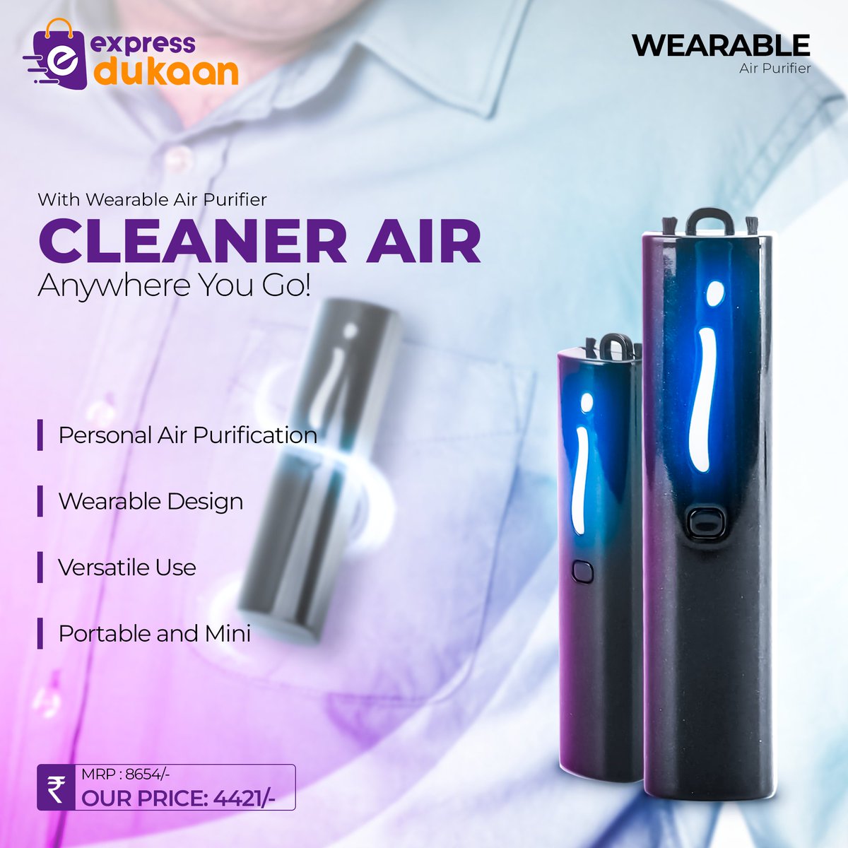 Breathe Clean Air Wherever You Go with the Wearable Negative Ion Air Purifier!
expressdukaan.com/products/weara…
.
.
#expressdukaan #wearableairpurifier #negativeion #AirPurification #portableairpurifier #CleanAir #freshair #OnTheGo #CompactDesign #Rechargeable #quietoperation #versatile