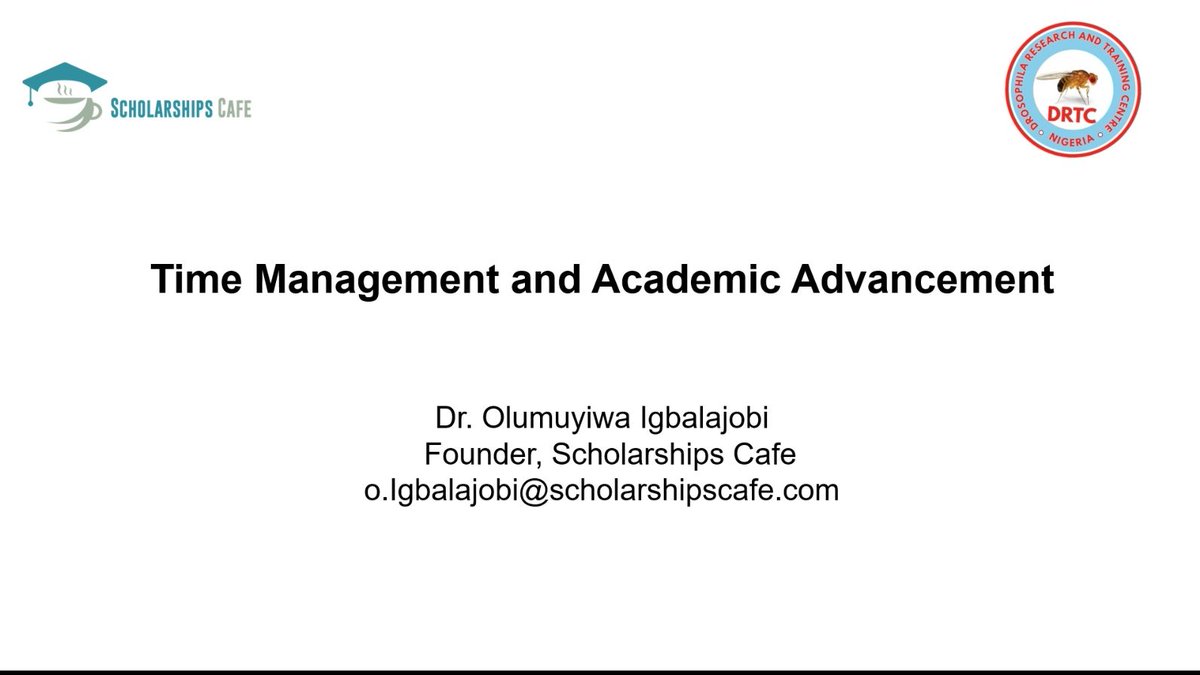 Started the day as early as 5AM Calgary time with an engaging presentation at the Drosophila Research Training Centre, Ibadan, on Time Management & Academic Advancement as part of the onboarding process for our 3 students who recently joined the research center as interns.…