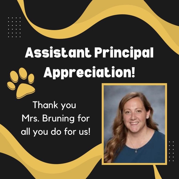 Happy Assistant Principal Appreciation Week Mrs. Bruning. 🐯 Thank you for being amazing! 🖤. <a href="/OHS_Tigers/">Oakville High School</a>