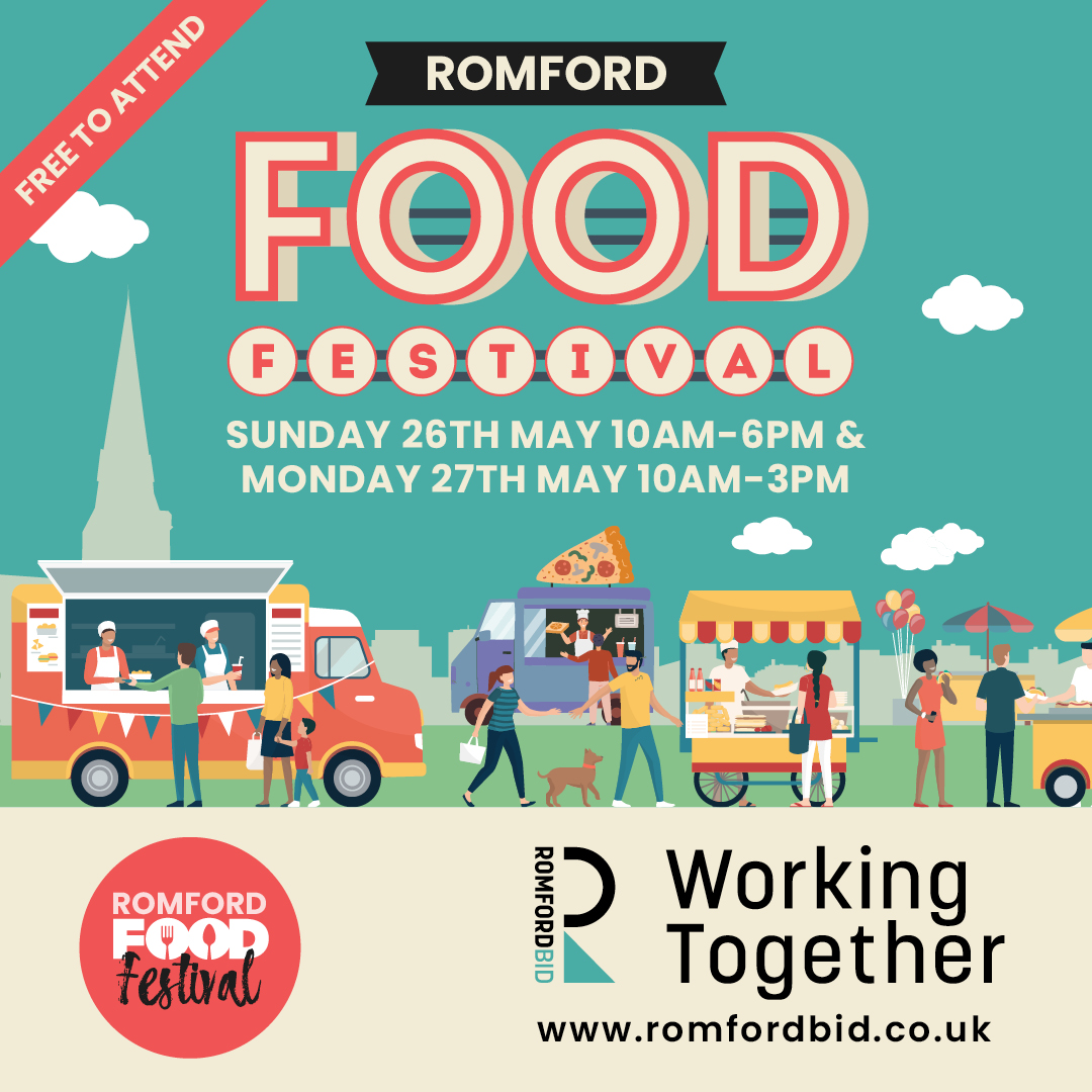 Romford BID are pleased to announce it will be hosting its first Food Festival over the May bank holiday weekend! 🎉

To find out more, keep updated on our website here: ow.ly/J1Y750R6qwV

More announcements to come!

#Romford #RomfordBID #FoodFestival #Event