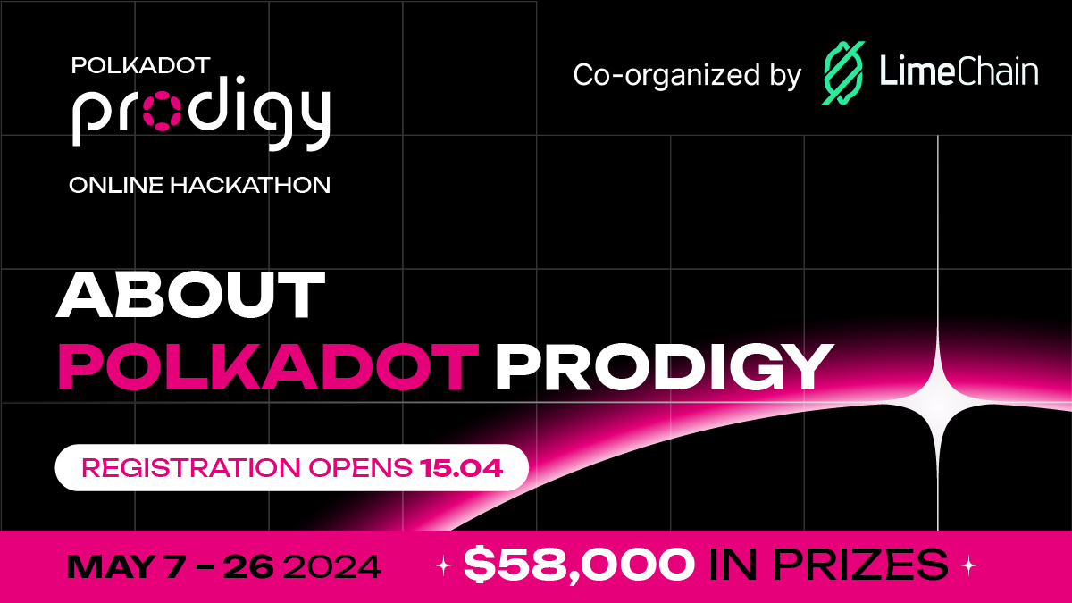 Polkadot Prodigy is a 3-week online Hackathon suitable for developers, designers and entrepreneurs of all levels 💻 🩷 You’ll have the opportunity to dive into the world of Web3 development through one of the space’s biggest projects - @Polkadot