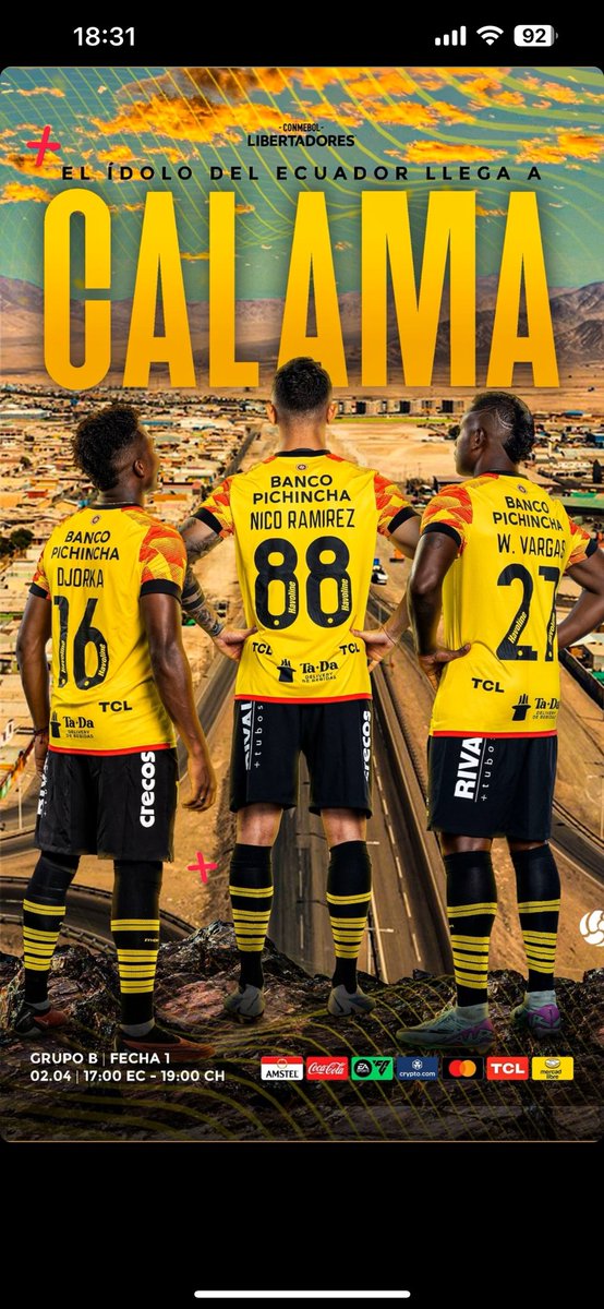 JaimeRM22's tweet photo. Nuevamente estamos aquí, hoy comienza el sueño de todos los Barcelonistas, todos juntos lucharemos por ese objetivo 👊  
1ra parada Calama-Chile 
@BarcelonaSC @HinchaAmarillo_ @IvanTrivinoS @RadioDibluFM https://t.co/G3Q06nshiD