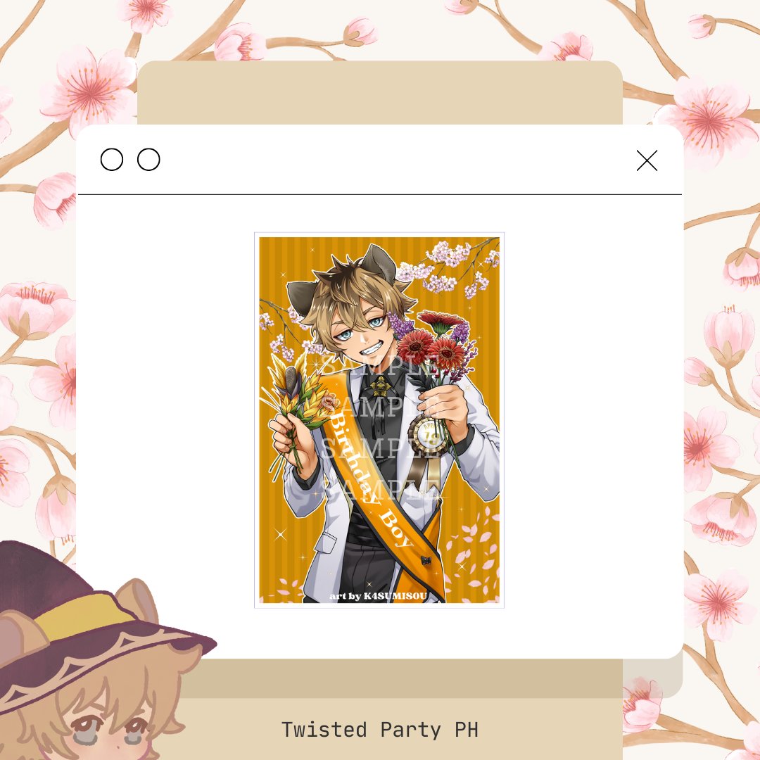 💐 ARTIST SPOTLIGHT 💐

Introducing K4SUMIS0U! He is the one who made the art for the Ruggie Art Print in our merch kit inclusions. If you want to see more of his art, feel free to check out his social media accounts ✨

#BloomWithTWST #TwistedWonderland #Twstファンアート