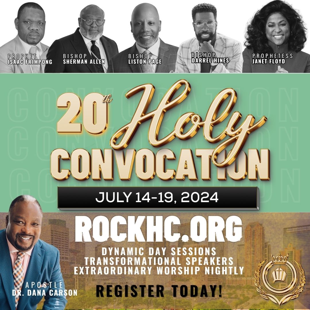 Mark your calendars for July 14th-19th as we gather for a week-long celebration of faith, fellowship, and empowerment. 💥 Don't miss out on the early registration discount ending April 20th! ! #HolyConvocation #TheROCK #FaithJourney #SpiritualGrowth #EarlyBirdRegistration