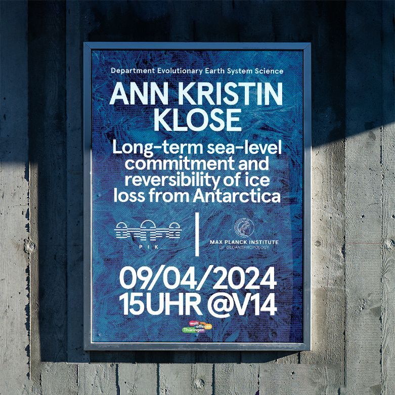 What scenarios of sea-level change are we facing from Antarctic Ice Sheet loss? And how can those scenarios be influenced? Zoom in on 9 April for Ann Kristin Klose's talk 'Long-term sea-level commitment and reversibility of ice loss from Antarctica' bit.ly/4awz5U3