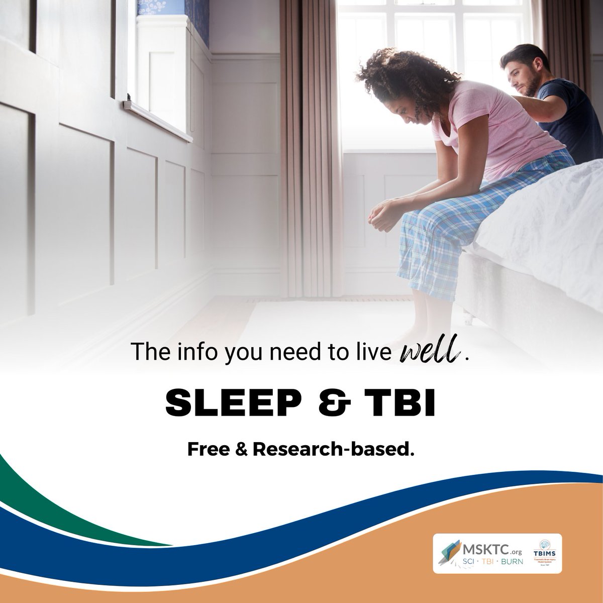 Are you experiencing problems sleeping after #TBI? These resources from #MSKTC can help. msktc.org/tbi-topics/sle…