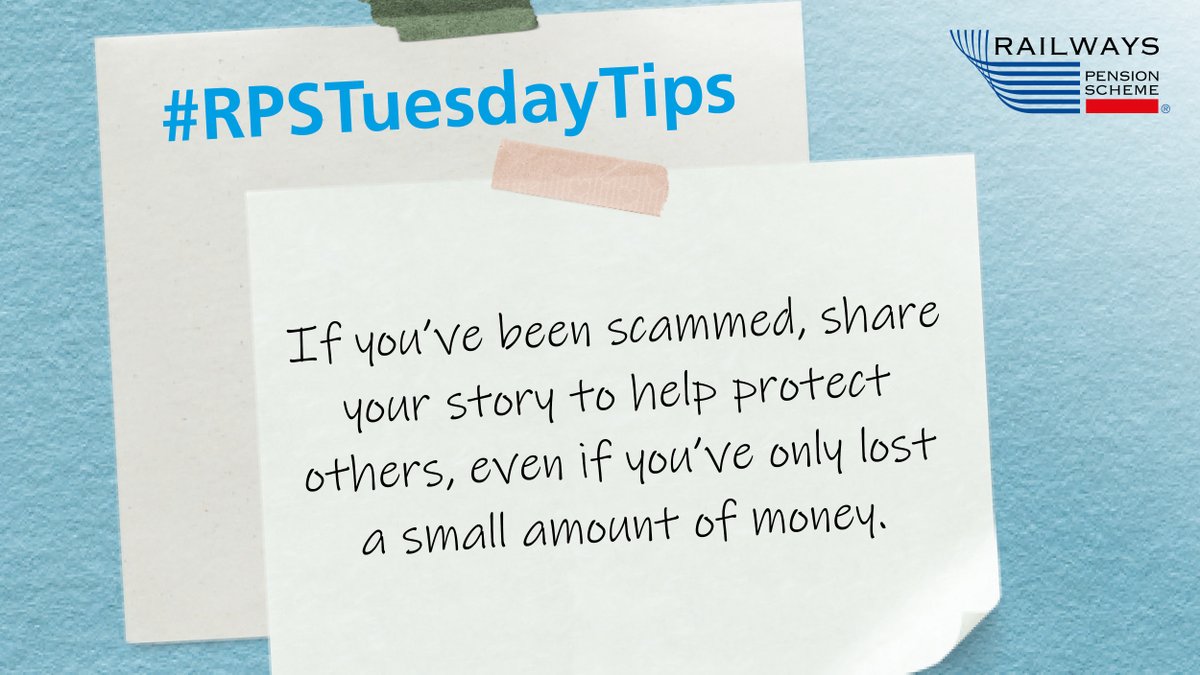 RPSPensions's tweet image. By reporting a scam, no matter how big or small, you’ll make it more difficult for scammers to deceive others. Report to actionfraud.police.uk #RPSTuesdayTips #StayScamSafe