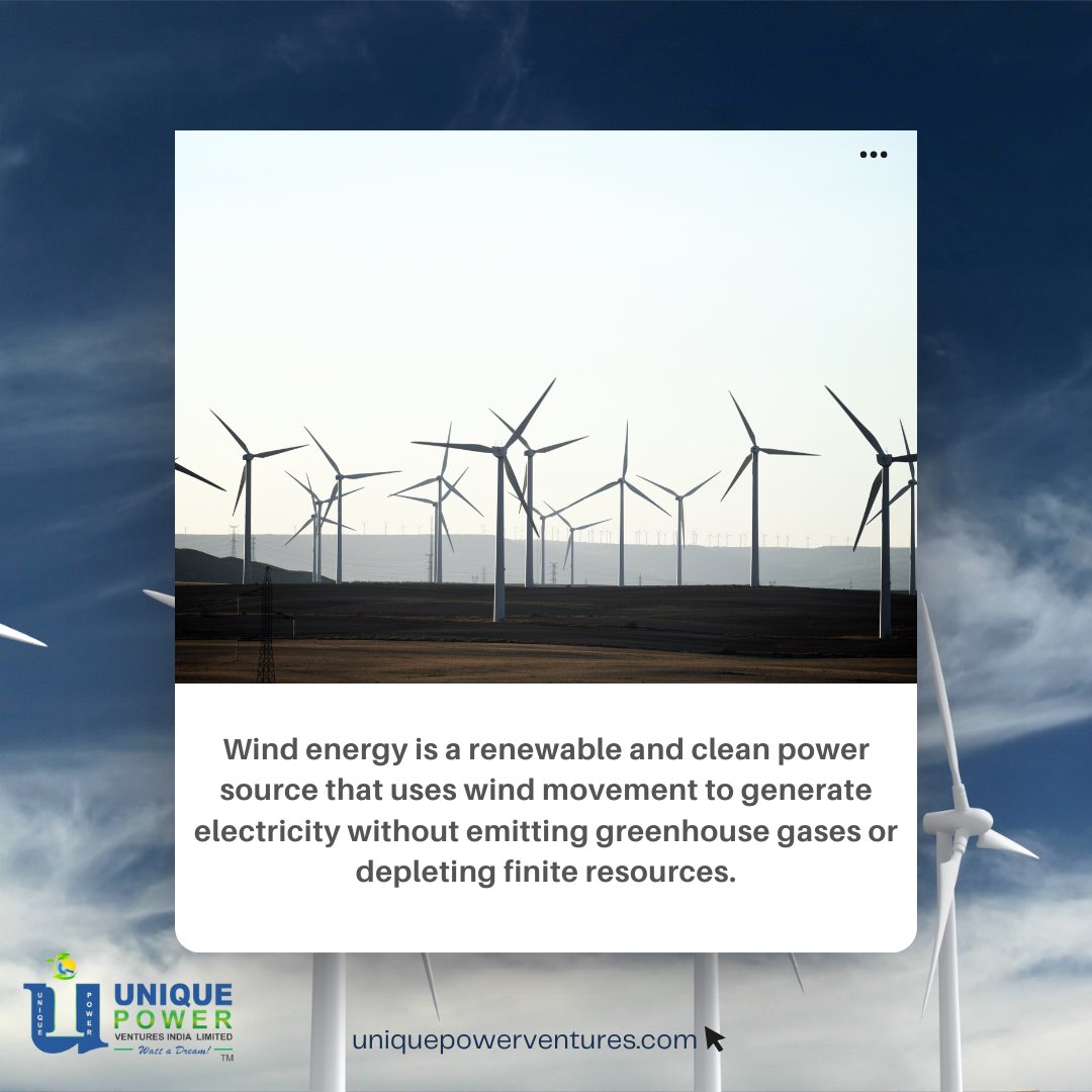 Clean and renewable: Wind energy powers the future without emissions. #WindEnergy #RenewablePower #CleanEnergy #GreenFuture #SustainableLiving #Solarpanel