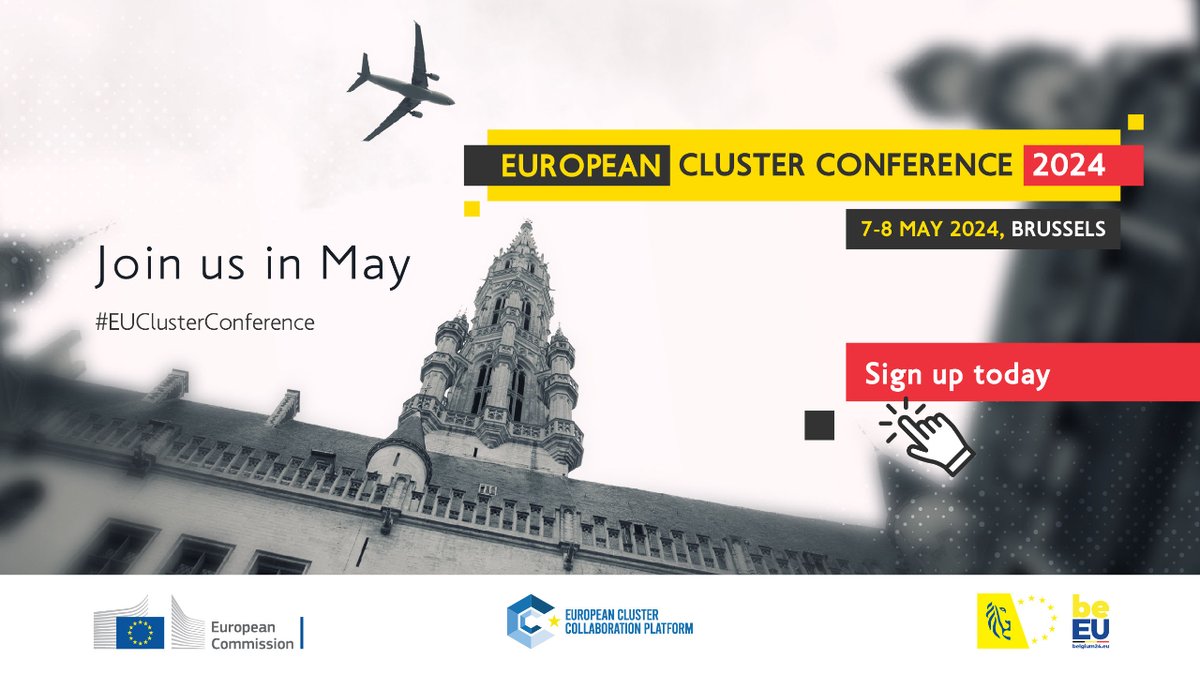 💡How can clusters shape the future of the EU single market? 💼Join the #EUClusterConference 2024 in Brussels🇧🇪on 7 & 8 May to discover their role as drivers of competitiveness & innovation. Explore topics like the green & digital transitions! Register👉bitly.ws/3bvWk