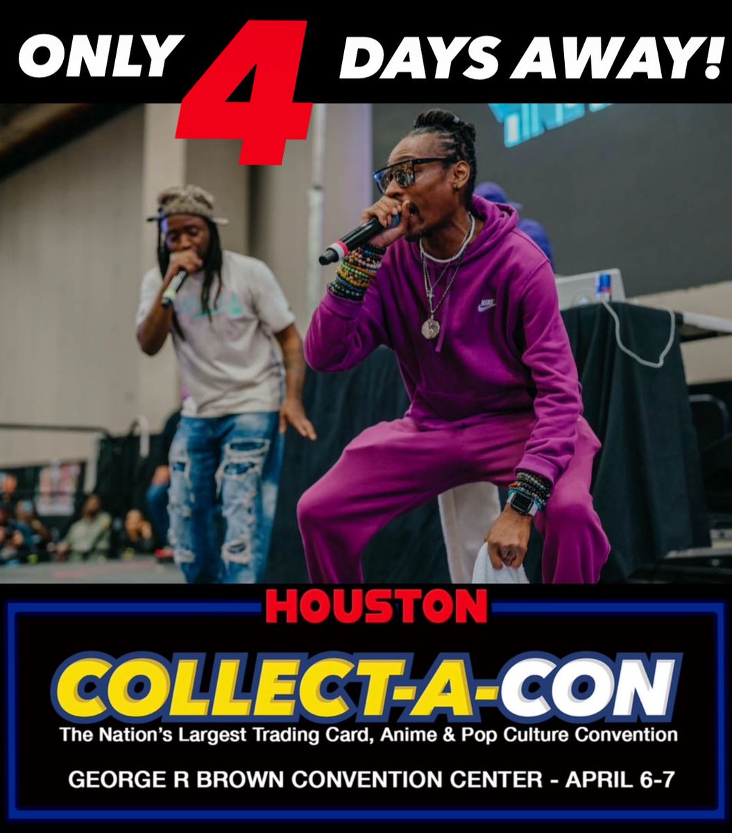 ONLY 4 DAYS AWAY! #houston #collectacon #anime #pokemon