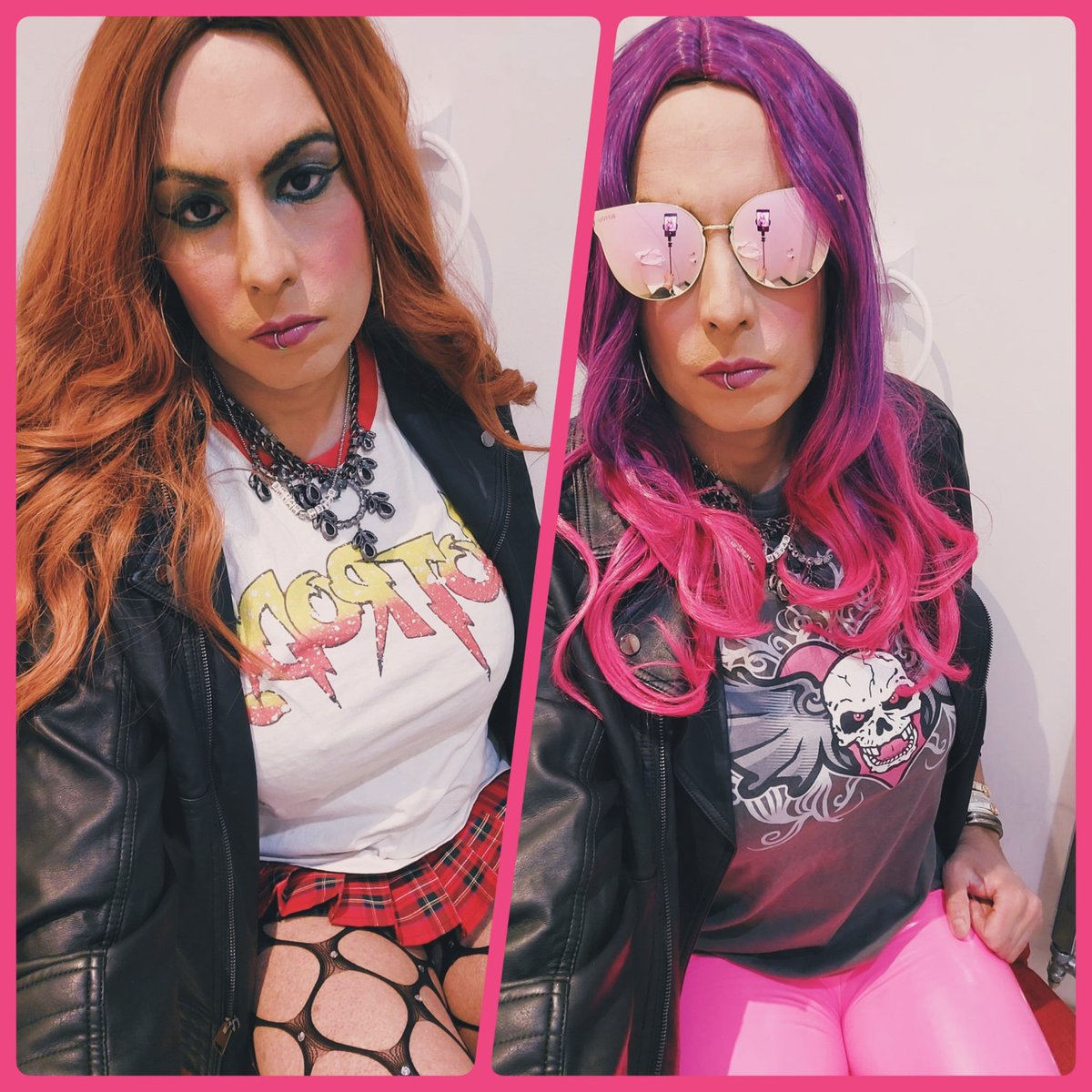 Day 2....Roddy and Bret. My own homage to their classic match at Wrestlemania 8, which remains one of my all time favourites #m2f #crossdresser #transisbeautiful #femboi #girlslikeus