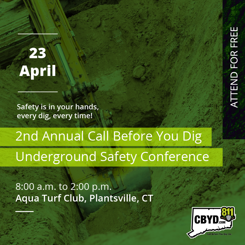 Mark your calendars! The CBYD Underground Safety Conference 🚧 is set for April 23. ✅Register today & attend for free: loom.ly/e_HuIIo Prepare for a packed day with great presentations! #safetyconference #cbyd #callbeforeyoudig #undergroundsafetyconference