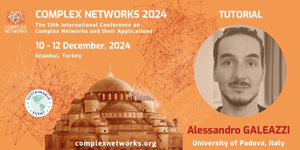 🎓 Get ready to learn from the best! 🎓 Excited to announce Alessandro Galeazzi from the Univ of Padova, Italy, as one of our tutorial speakers at #ComplexNetworks2024! Don't miss his insightful session 🌐 #Computational social science #NetworkScience