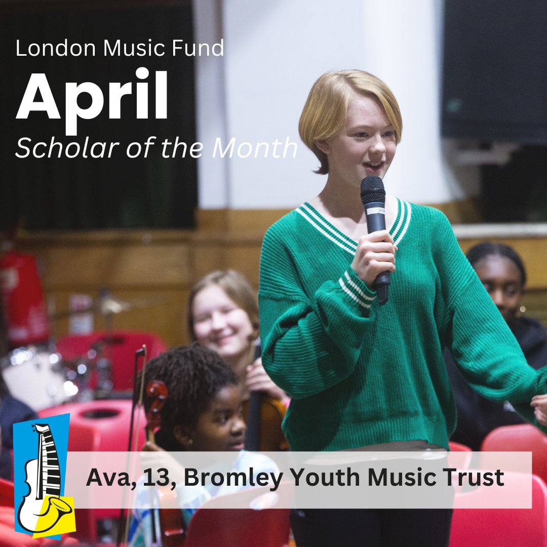 April's Scholar of the Month is Ava from Bromley Youth Music Trust! To find out more about Ava, click here: londonmusicfund.org/news/april-sch…