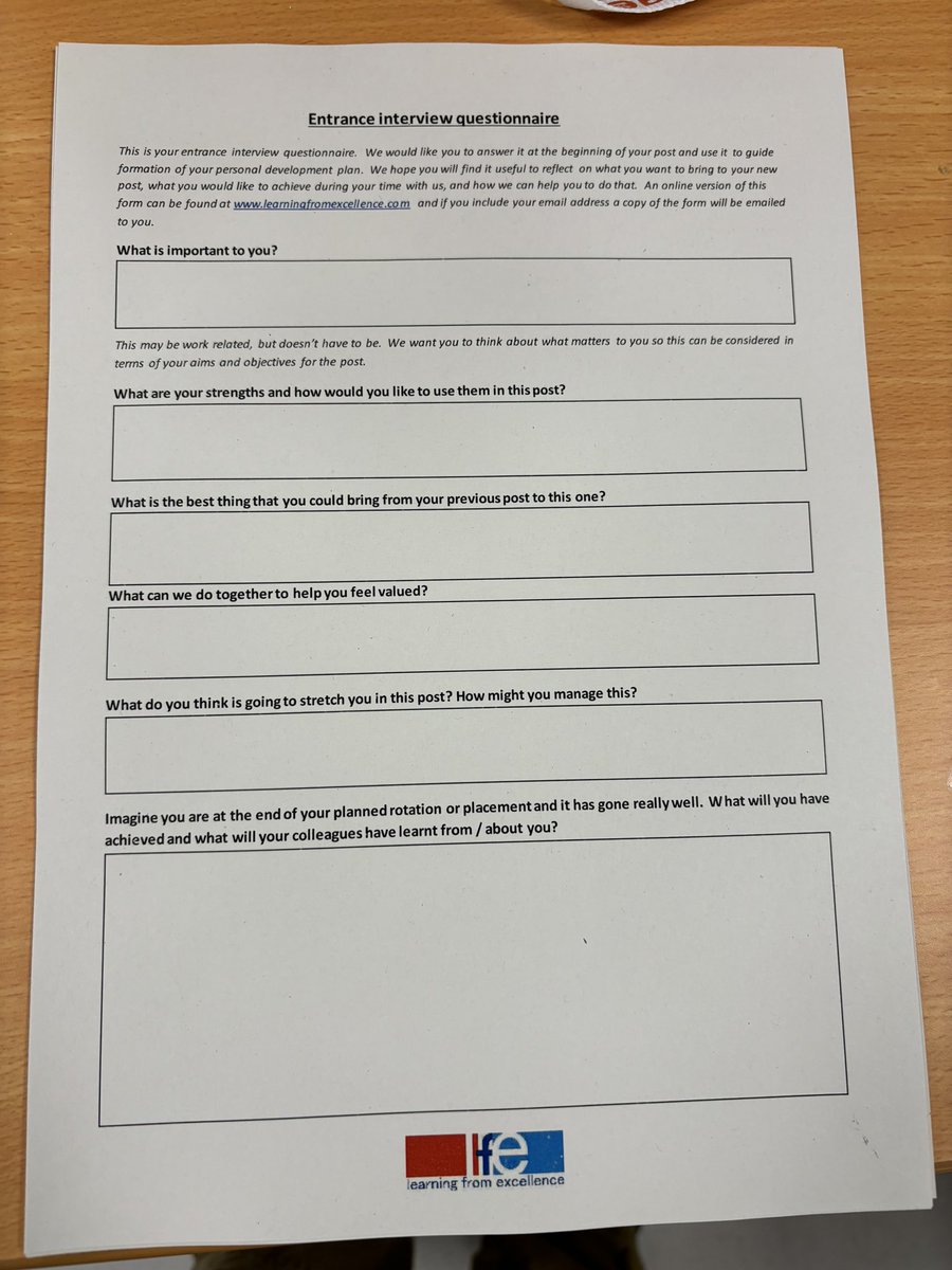 Welcome bags, workbooks and allocation cards… must be a rotation tomorrow @NGHEDteam. Also going to trial the entry interviews from @LfEcommunity