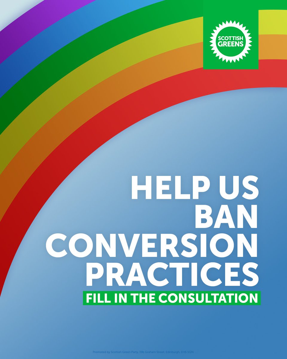 Help us end conversion practices in Scotland. 🏳️‍🌈 Responding to @ScotGov's consultation only takes 5 minutes but can help change the lives of LGBTQIA+ people across Scotland. The consultation closes later today. 🧵👇