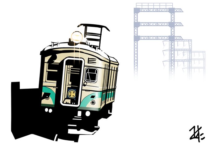 「電車 白背景」のTwitter画像/イラスト(新着)