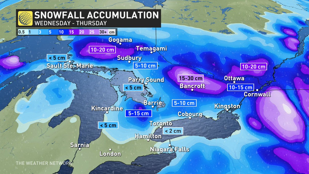 If it must snow in April, then let's get it over with early in the month. Temperatures warm up next week. Strong winds & rain also with this storm. Details of #onstorm on @weathernetwork