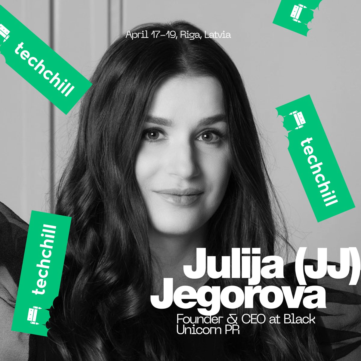 Join us in welcoming @ju_jegorova, founder and CEO of @BlackUnicornPR! With 14 years of PR and communications expertise, Julija empowers startup founders with personalized strategies. techchill.co/get-pass