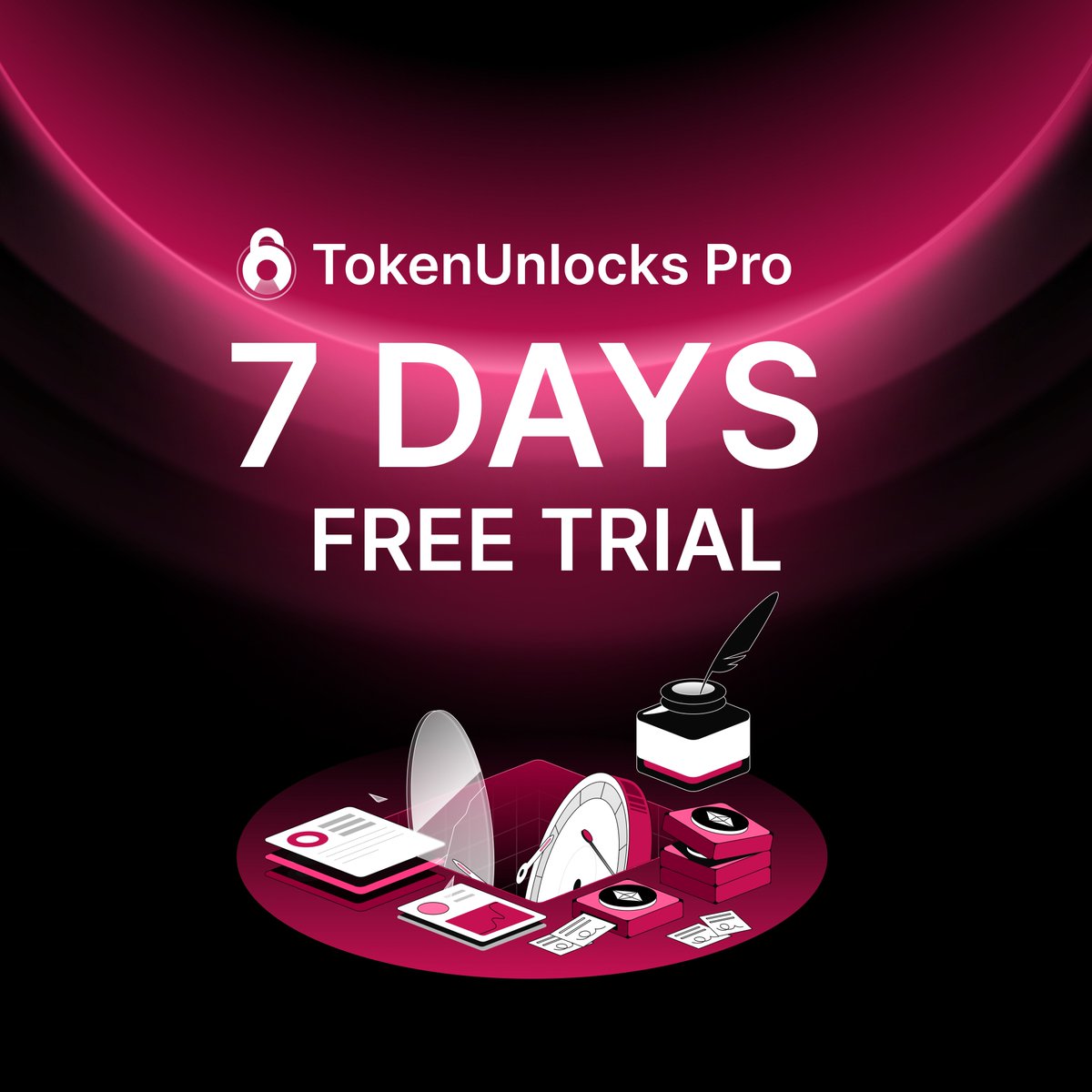 7 Days free trial is now live ✅
Are you ready to upgrade?

Enhance your strategy with TokenUnlocks Pro:
🔎 Clearer indicators
🧠 Deeper unlock data
🕐 Save tons of hours on research

Ready to become a pro ?
pro.unlocks.app/0424-official-…

Want to learn more about Pro? Read below 👇🏻
