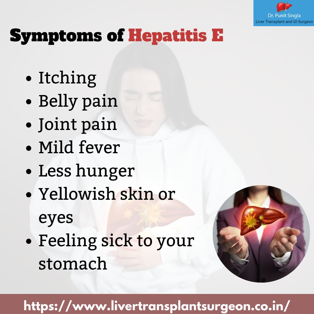 Symptoms of Hepatitis E

#punitsingla #livertransplantsurgeron #livertransplant #liversurgeon #hepatitis #hepatitisdisease #hepatitise #hepatitisawarness