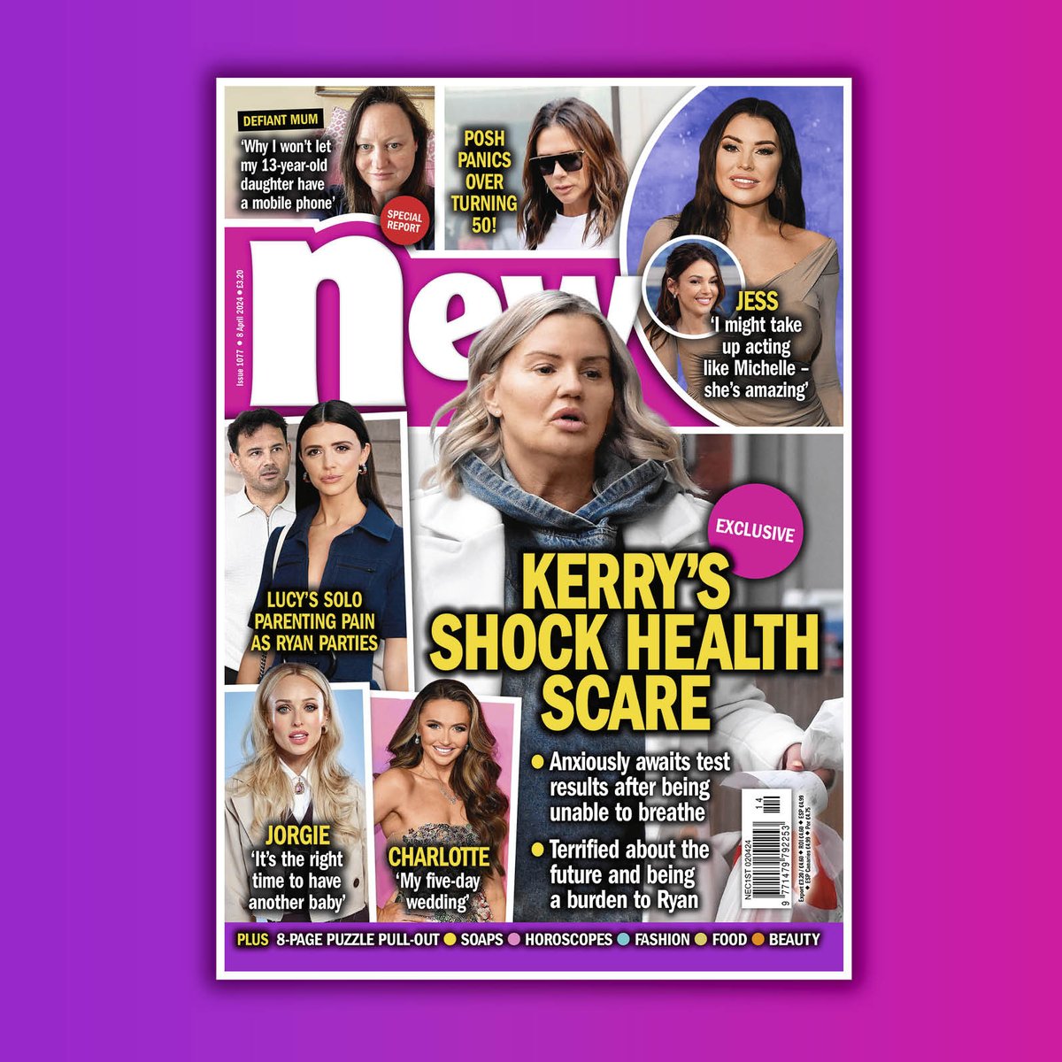 ✨NEW ISSUE ALERT ✨ In this week's issue we cover Kerry's surprising health scare, as she anxiously awaits results.😓 Jess Wright chats about why she might take up acting as Michelle Keegan inspires her, and Jorgie Porter discusses all on second baby and sex life 👀 OUT NOW 💫