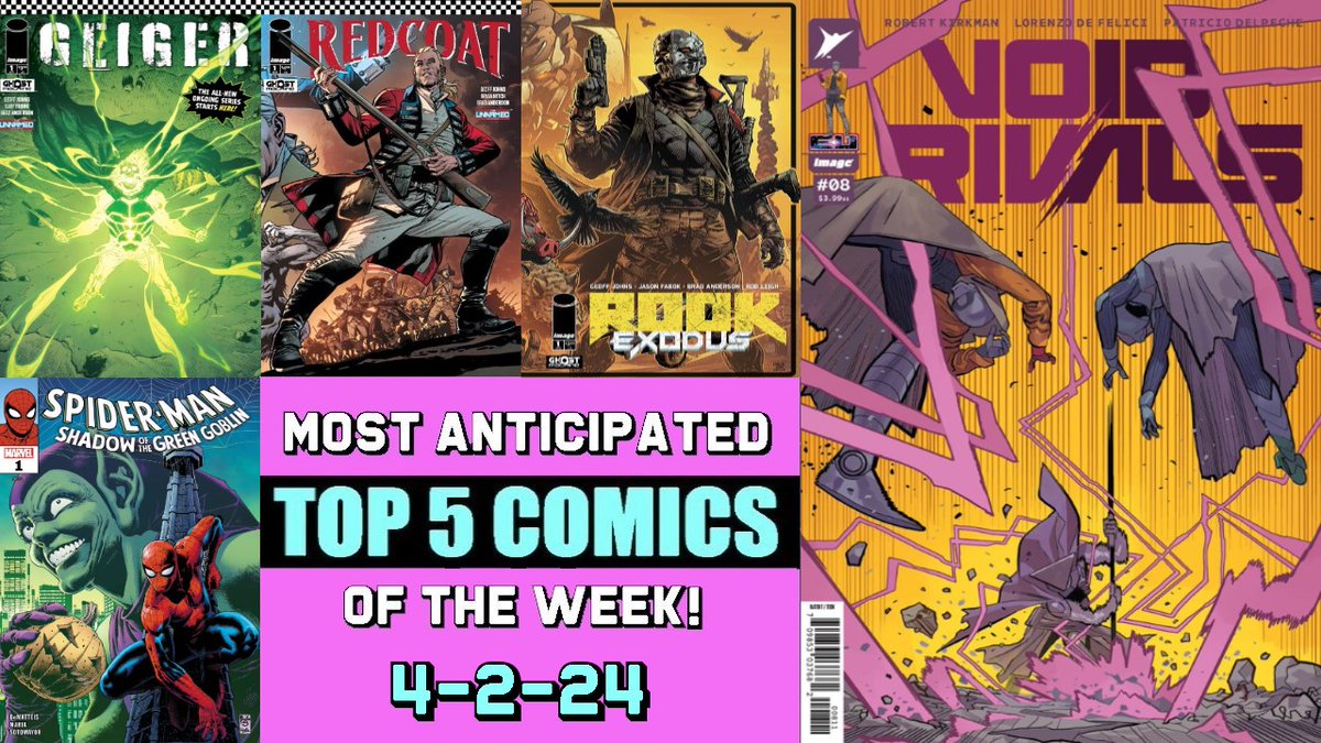 Going LIVE later tonight @ 9PM Eastern!
youtube.com/watch?v=F2vpZz…

#comics #top5 #spiderman #redcoat #geiger #rookexodus #voidrivals #marvel #dccomics #Tuesday