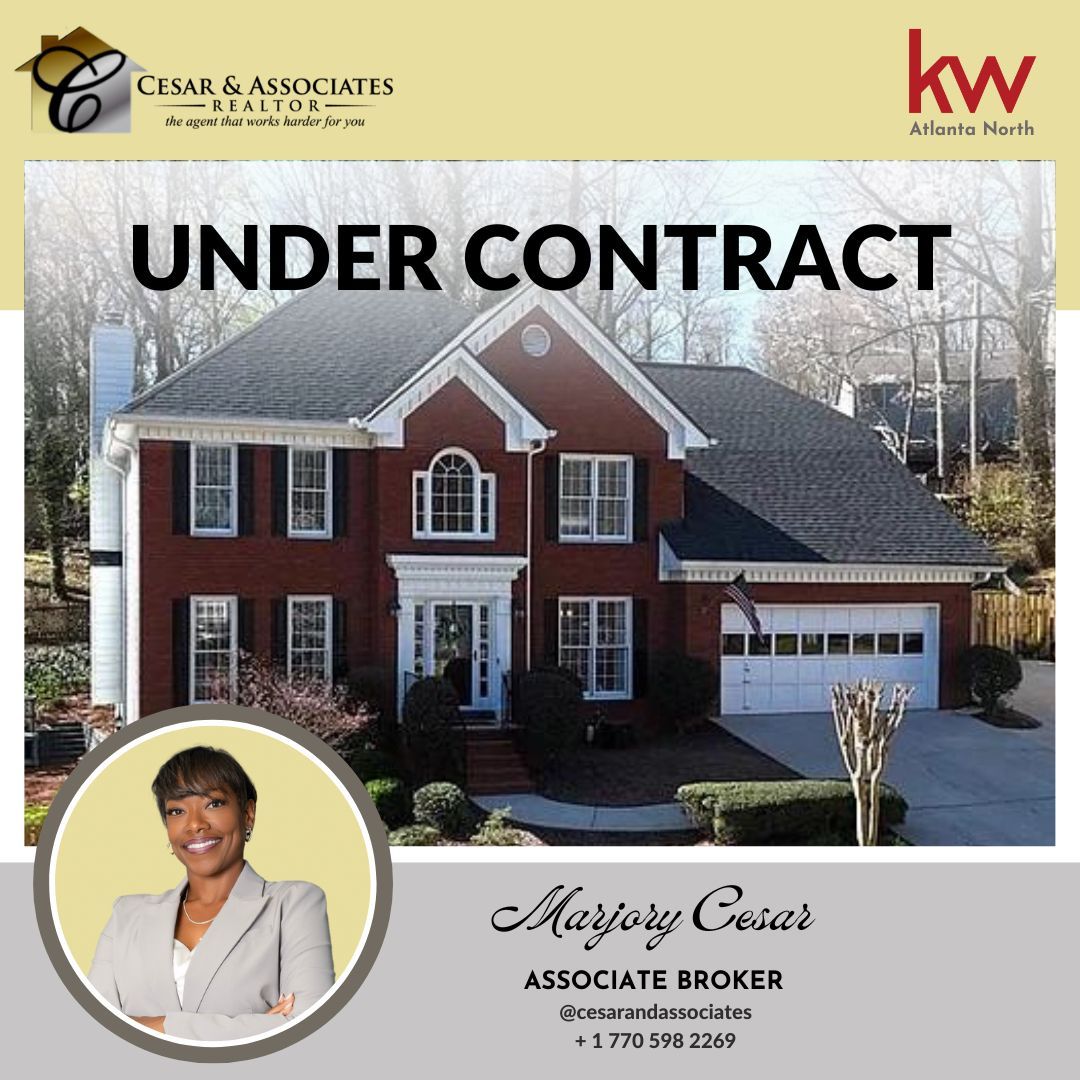 𝐔𝐧𝐝𝐞𝐫 𝐂𝐨𝐧𝐭𝐫𝐚𝐜𝐭 🏡
Are you ready to take advantage of the market and sell your property?
Call now 
Marjory Cesar | Associate Broker
📲 770 598 2269
#undercontract #justsold #homeowner #atlantanorth #kwatlantanorth #atlantarealtors #cesarandassociates #marjorycesar
