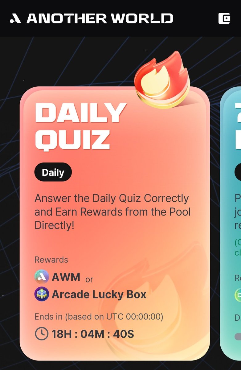 Tabraizshams12's tweet image. Another World &amp;amp; Hooked Protocol Quiz-to-Earn Airdrop 💥

Take a quiz and complete simple tasks and earn from a reward pool of $200,000 worth of $AWM, $HOOK everyday