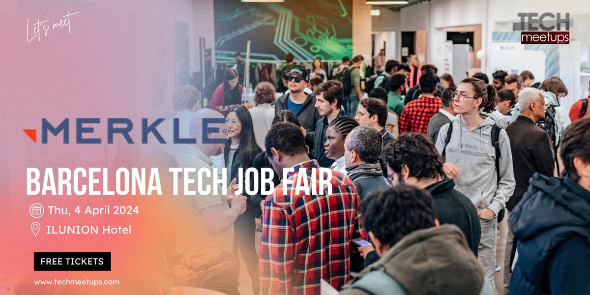 TechStartupJobs's tweet image. 🎉 @Merkle is gearing up to attend the Barcelona Tech Job Fair!
This is your chance to meet one of the leaders in performance marketing! 

📍Register now: buff.ly/3TwTJN1

Explore jobs at merkle.com/en/careers.html 

#jobsinBarcelona #BarcelonaJobs #BarcelonaHiring