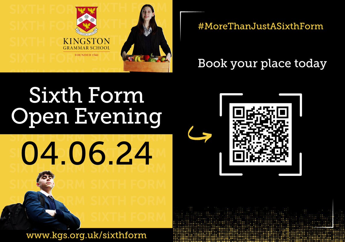 🌟 Excited about your future? So are we! 
Join us for our Sixth Form Open Evening➡️4 June🗓️
It's your chance to meet our amazing students &amp; staff, check out our beautiful facilities, and learn all about our A Level subjects📚
Reserve your place today➡️kgs.org.uk/admissions/ope…