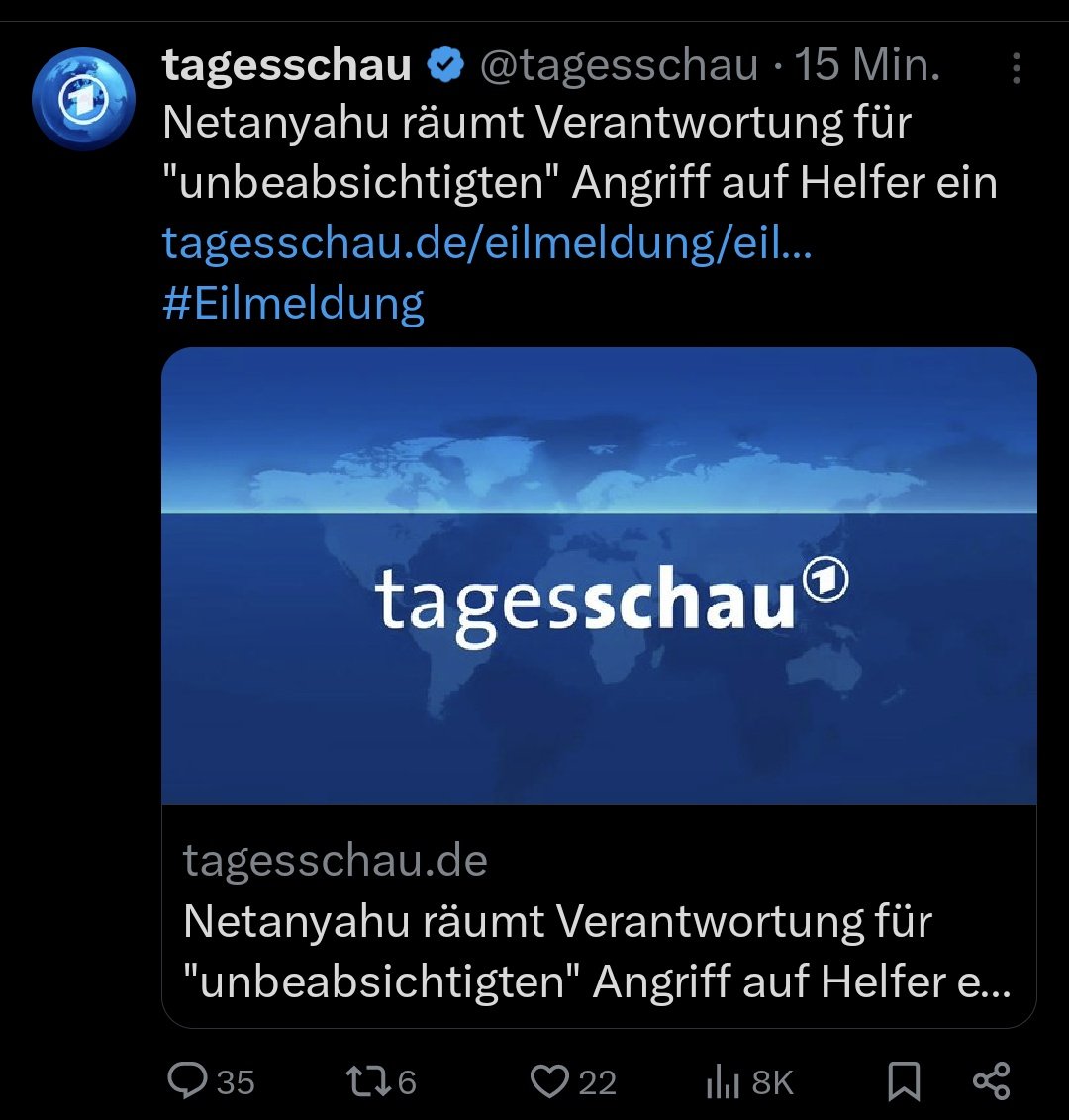 Wenn man der Armee die Freiheit einräumt, auf alles zu schießen, was sich im Gaza-Streifen bewegt und sie dann bedauerlicherweise nicht nur palästinensische Kinder vernichtet, sondern auch Hilfskräfte mit Staatsbürgerschaften westlicher Verbündeter