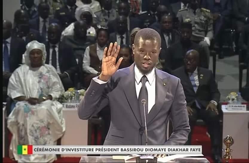 FatuNetwork's tweet photo. Happening now:

Bassirou Diomaye Faye has been sworn-in as the 5th president of the Republic of Senegal.

Faye, 44, has officially become Africa's youngest president. https://t.co/NFnhiZC8Fm
