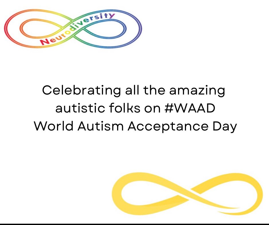 April 2 is #WAAD World Autism Acceptance Day World Autism Appreciation Day Here’s to all the folks, friends, and family I will be celebrating today! #Neurodiversity