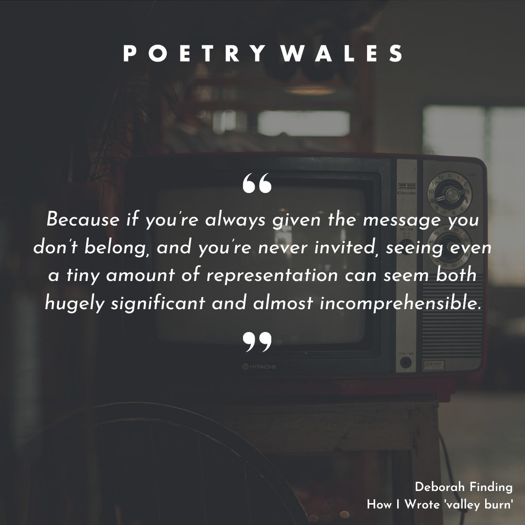 In this week's #HowIWriteAPoem, staff writer Beth Mcauley and poet @deborahfinding talk about the difference between moving and 'escaping', the fall of the red wall, and seeing your hairdresser's cousin on the telly 📺 🔗 poetrywales.co.uk/deborah-findin…
