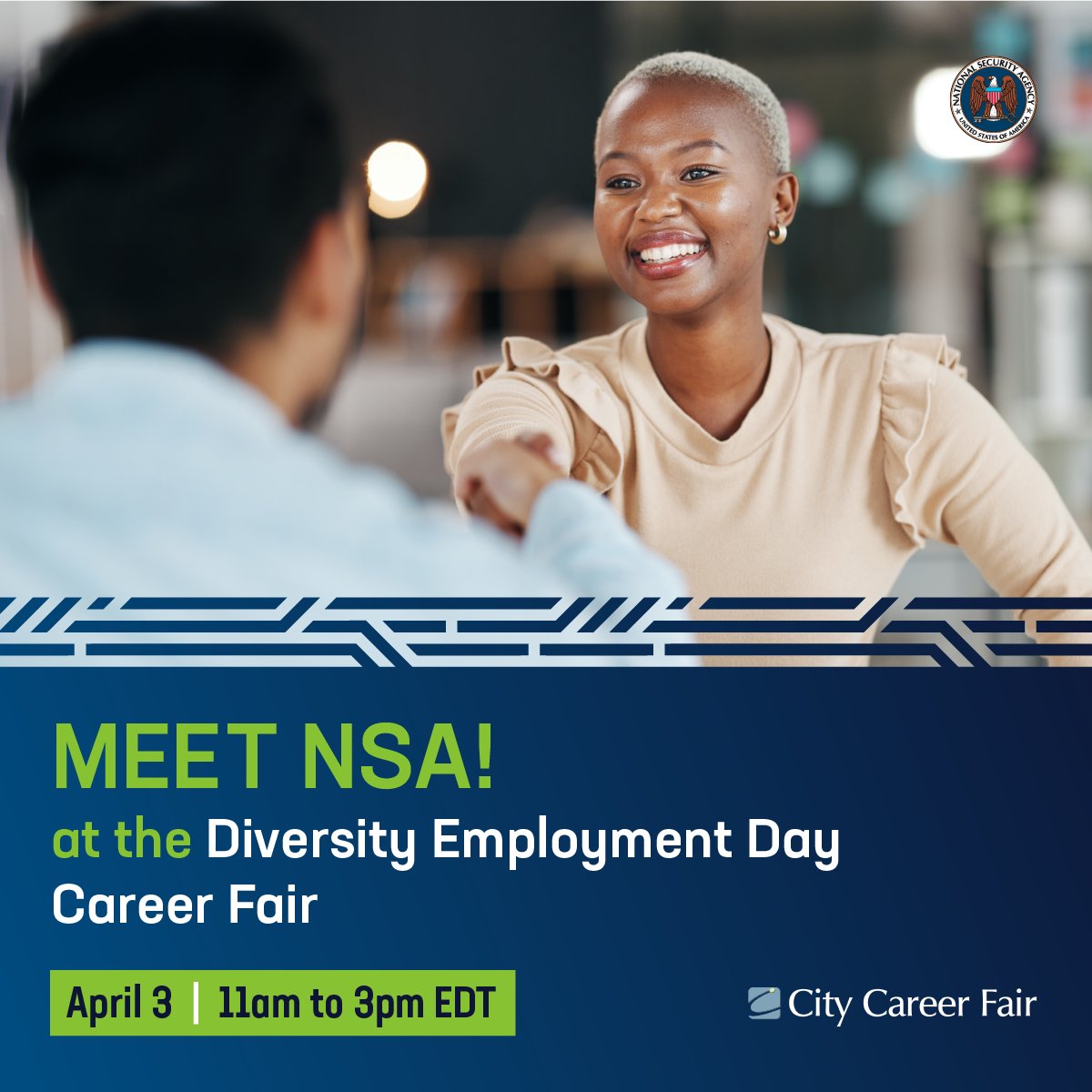 Join us tomorrow at @citycareerfair's #diversityevent in Arlington, VA. Stop by and chat with our recruiters about the opportunities we have available at the agency. bit.ly/4cttdgb #careerfair