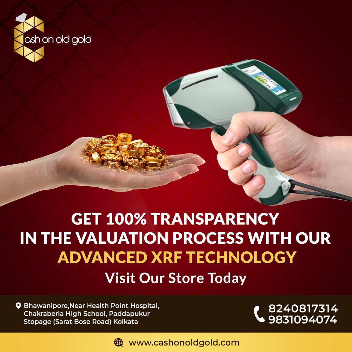 At Cash on Old Gold, we provide 100% transparency during the valuation process with our advanced XRF technology. Reach out to us today.

#CashOnOldGold #OldJewelleryBuyer #jewellerydesign #SellGold #GoldFacts #Goldenoppetunity #InstantCash