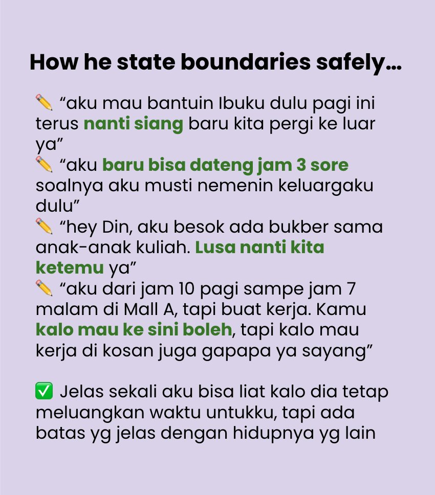dinikopi13's tweet photo. Aku yg dulunya Anxious Attachment berusaha sembuh ditemani pacarku yg Secure Attachment

Darinya aku belajar kalau pacaran itu ternyata bisa punya boundaries yg sehat. Kuncinya satu, konsisten untuk ngabarin

Hal-hal yg aku pelajari darinya agar bisa Secure Attachment
👇👇👇 https://t.co/YCVYknupyg