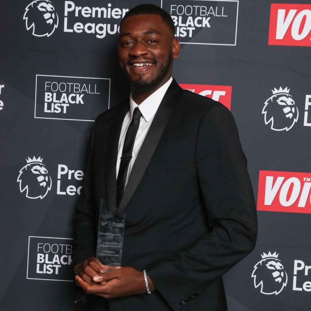 Shout out to our very own, Cordell! He's just bagged the Community & Grassroots title at the 2024 Football Black List awards for his commitment to transforming the lives of young south Londoners. 🎉