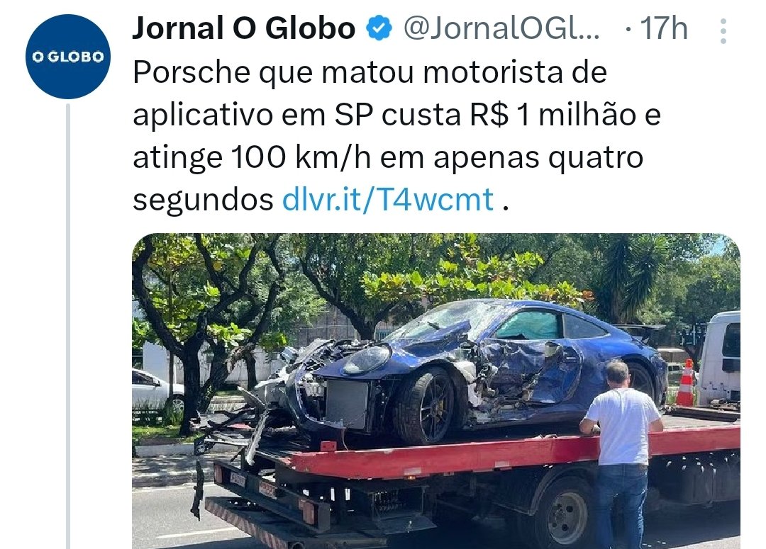 O Porsche saiu dirigindo sozinho, né? Quando é rico as manchetes não botam o nome e a culpa é do veículo.