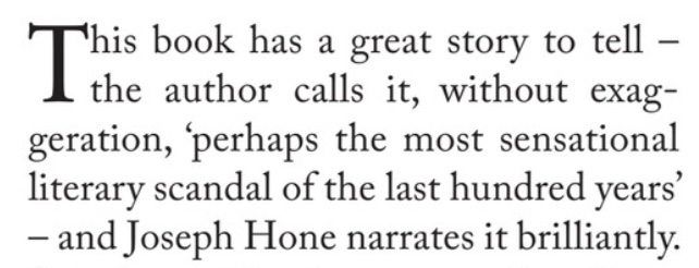 Genuinely gobsmacked by this write-up in the new @Lit_Review. literaryreview.co.uk/fake-it-till-y… A good week for reviews! Here's the gist:
