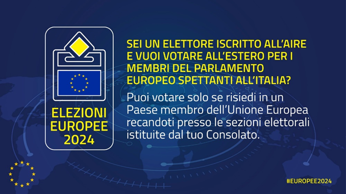 #Europee2024🇪🇺 🗳️Sei un elettore iscritto all’AIRE e vuoi votare all’estero per le elezioni europee? ❗️puoi votare solo se risiedi in un Paese membro dell’#UE recandoti presso le sezioni elettorali istituite dal tuo Consolato ℹ️ 👇 ambbruxelles.esteri.it/it/servizi-con…