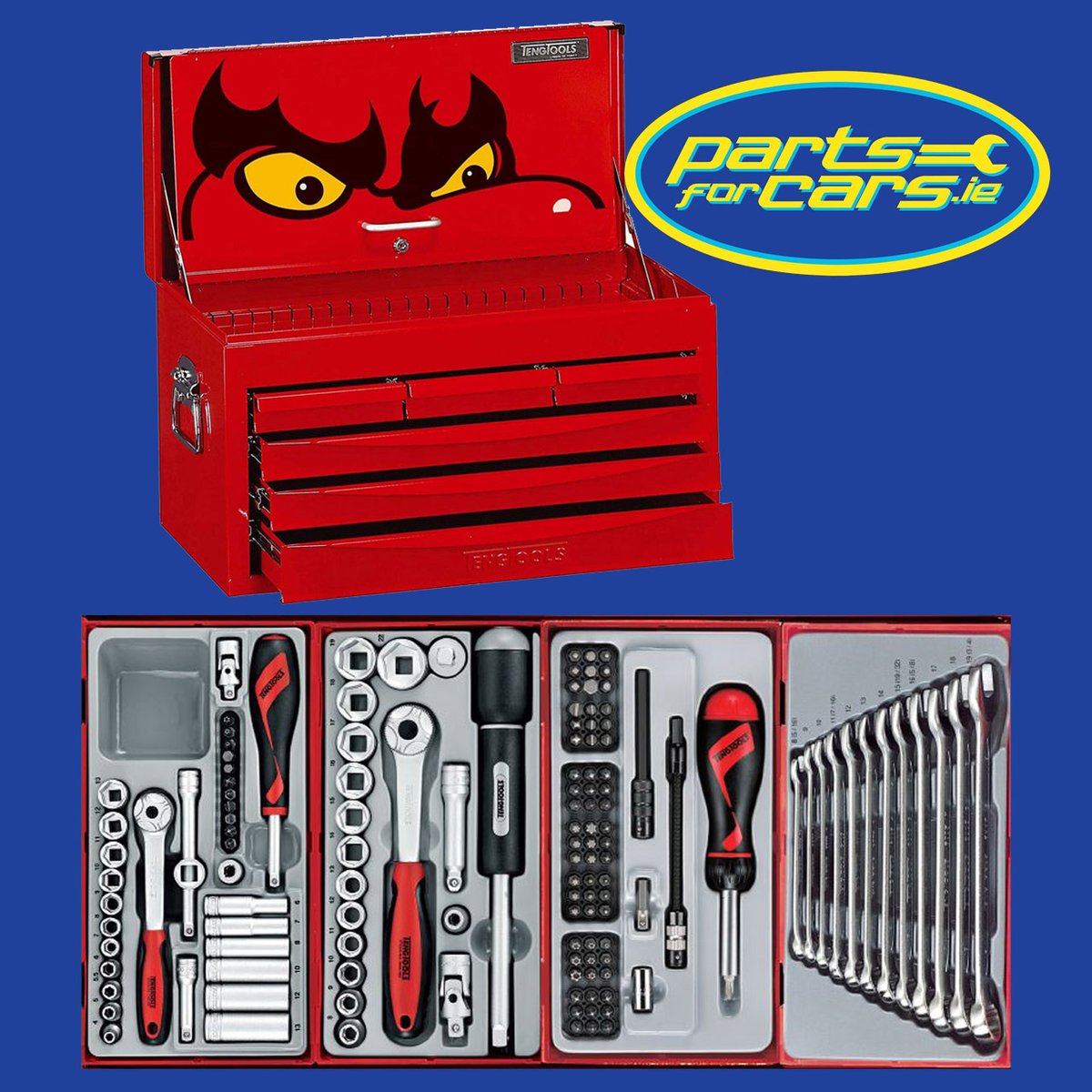 Teng Tools Starter Tool Kit, 4 TT Trays &amp; A 6 Drawer Top Box! More Info: bit.ly/3VIzJtB

☎️ Blanch - 01 897 9777
☎️ Rathgar - 01 490 9550
☎️ Greenhills - 01 409 0880